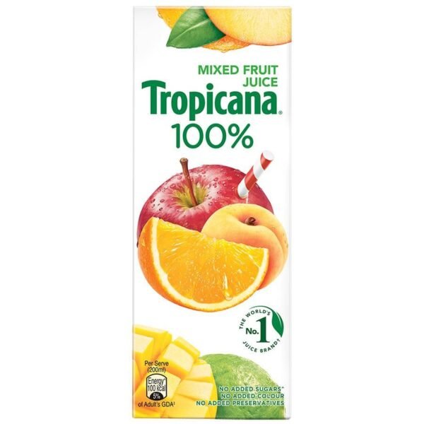 Tropicana 100% Juice – Mixed Fruit, 200 Ml