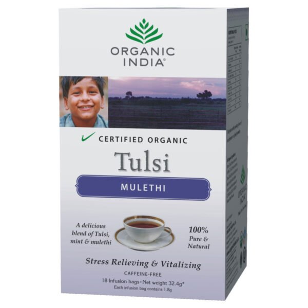 Organic India Tulsi Mulethi 18 Tea Bags