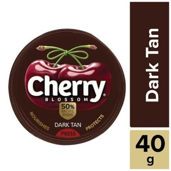 Cherry Blossom Wax Shoe Polish – Dark Tan, 40 G