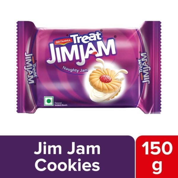 Britannia Jim Jam Cream Biscuits, 150 G