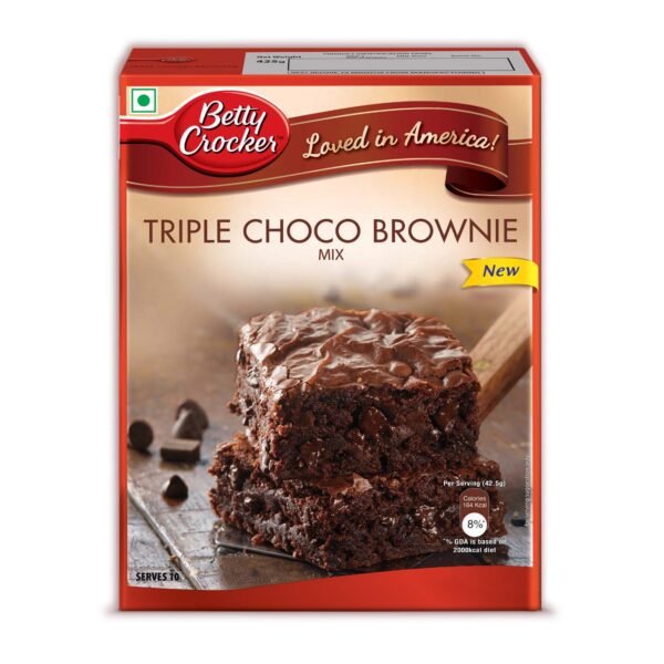 Betty Crocker Triple Choco Brownie Mix, 425 Gm