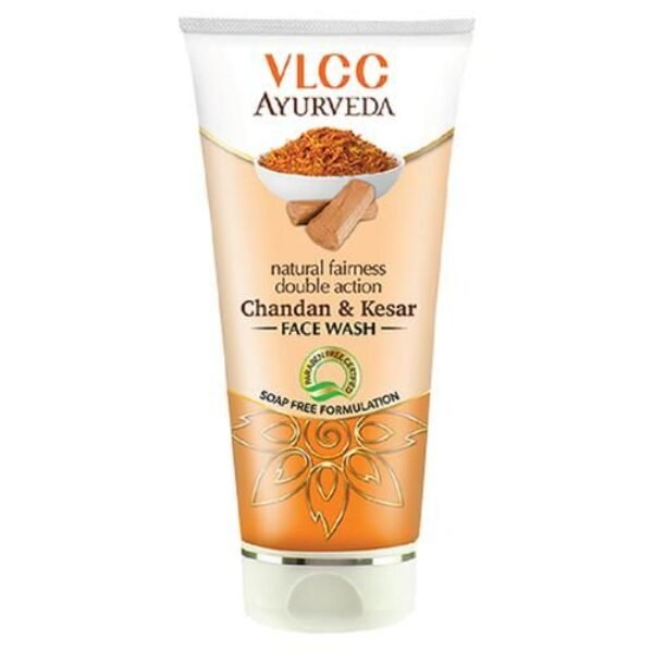 Vlcc Ayurveda Natural Fairness Double Action Chandan & Kesar Face Wash 100 Ml