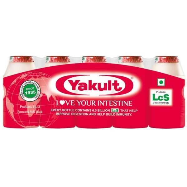 Yakult Probiotic Health Drink Bottle, 5 X 65 Ml