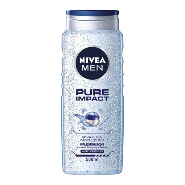 Nivea Men Body Wash, Pure Impact With Purifying Micro 500Ml