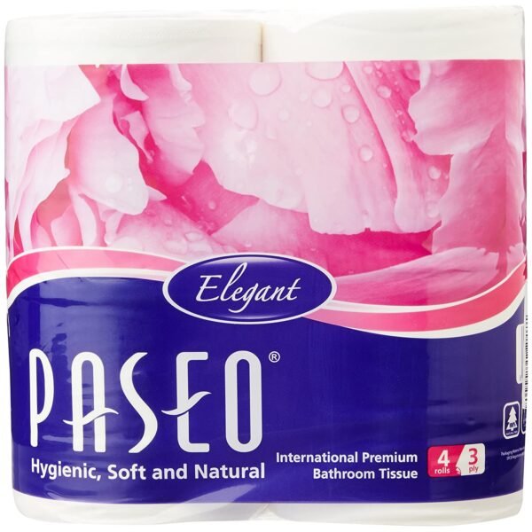 Paseo Tissues Toilet Roll 3 Ply – 300 Pulls (4 Rolls)