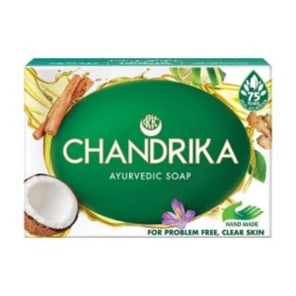 Chandrika Bathing Soap – Ayurvedic, 75 G