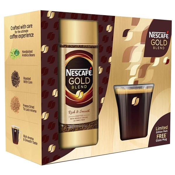 Nescafe Gold Blend Instant Coffee Powder Glass Jar Limited Edition Pack Jar 100G