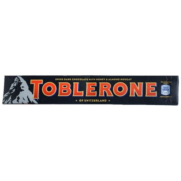 Toblerone Swiss Dark Chocolate With Honey & Almond Nougat, 100 G
