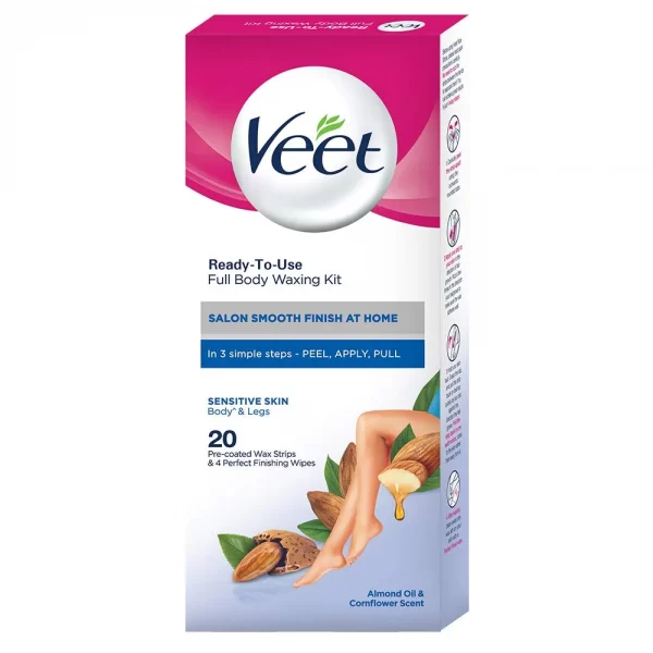 Veet Full Body Waxing Kit Sensitive Skin (20 Strips)