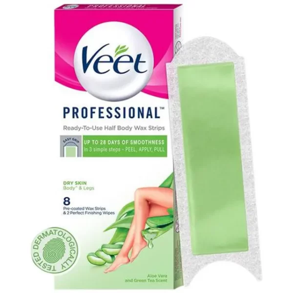 Veet Half Body Waxing Kit For Normal Skin – 8 Strips