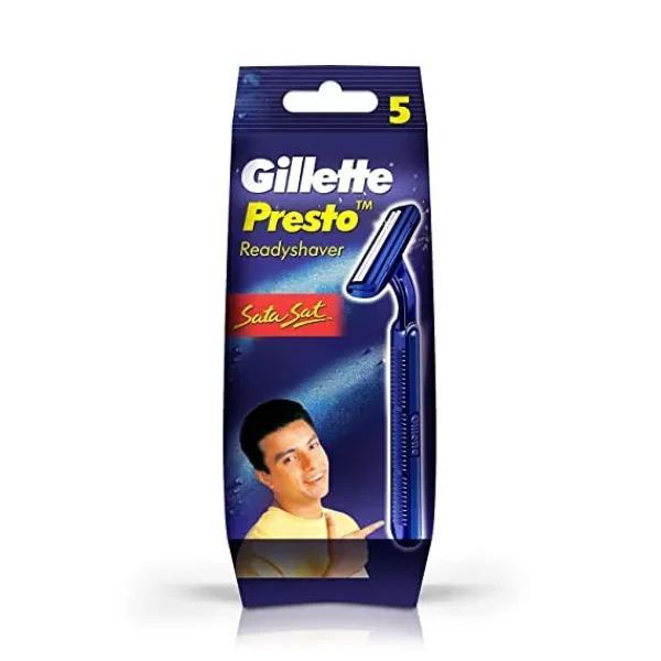 Gillette Presto Manual Shaving Razor(Pack Of 5)
