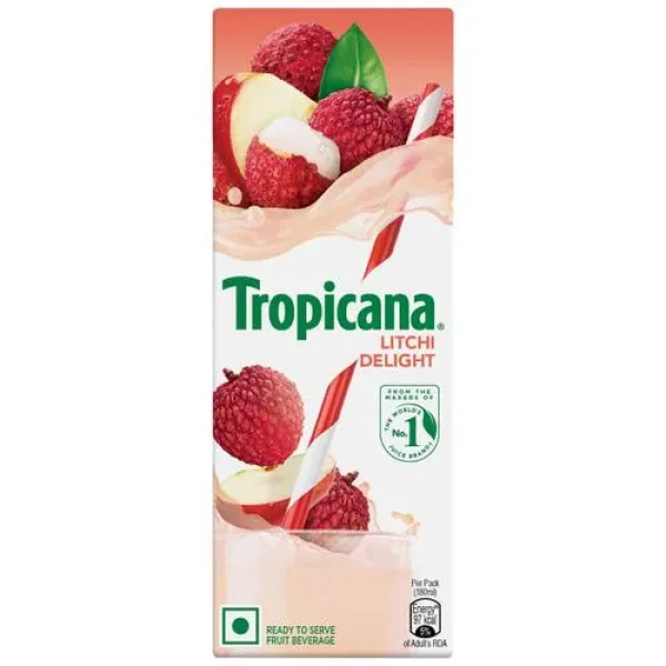 Tropicana Delight Fruit Juice – Litchi, 200 Ml
